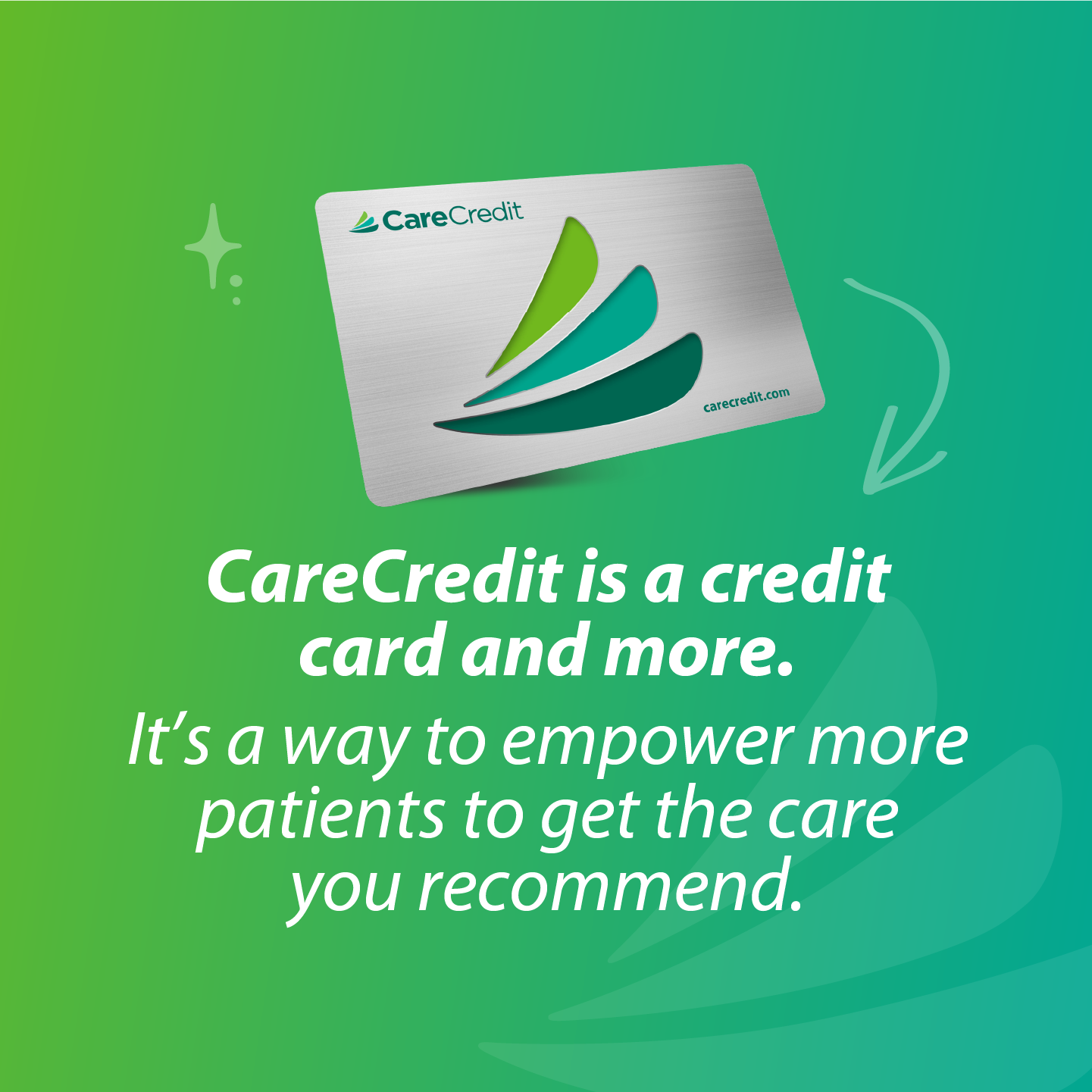 CareCredit Facebook ad: Offer patients a flexible financing option.