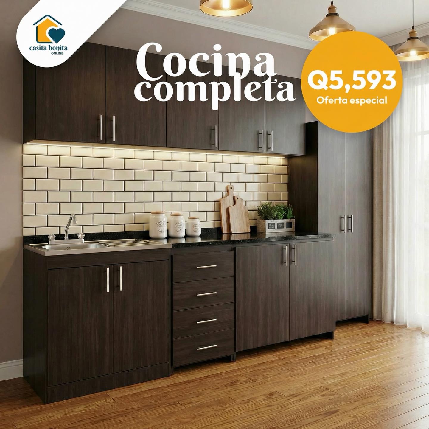 Casita Bonita Facebook ad: Transforma tu cocina fácil y rápido