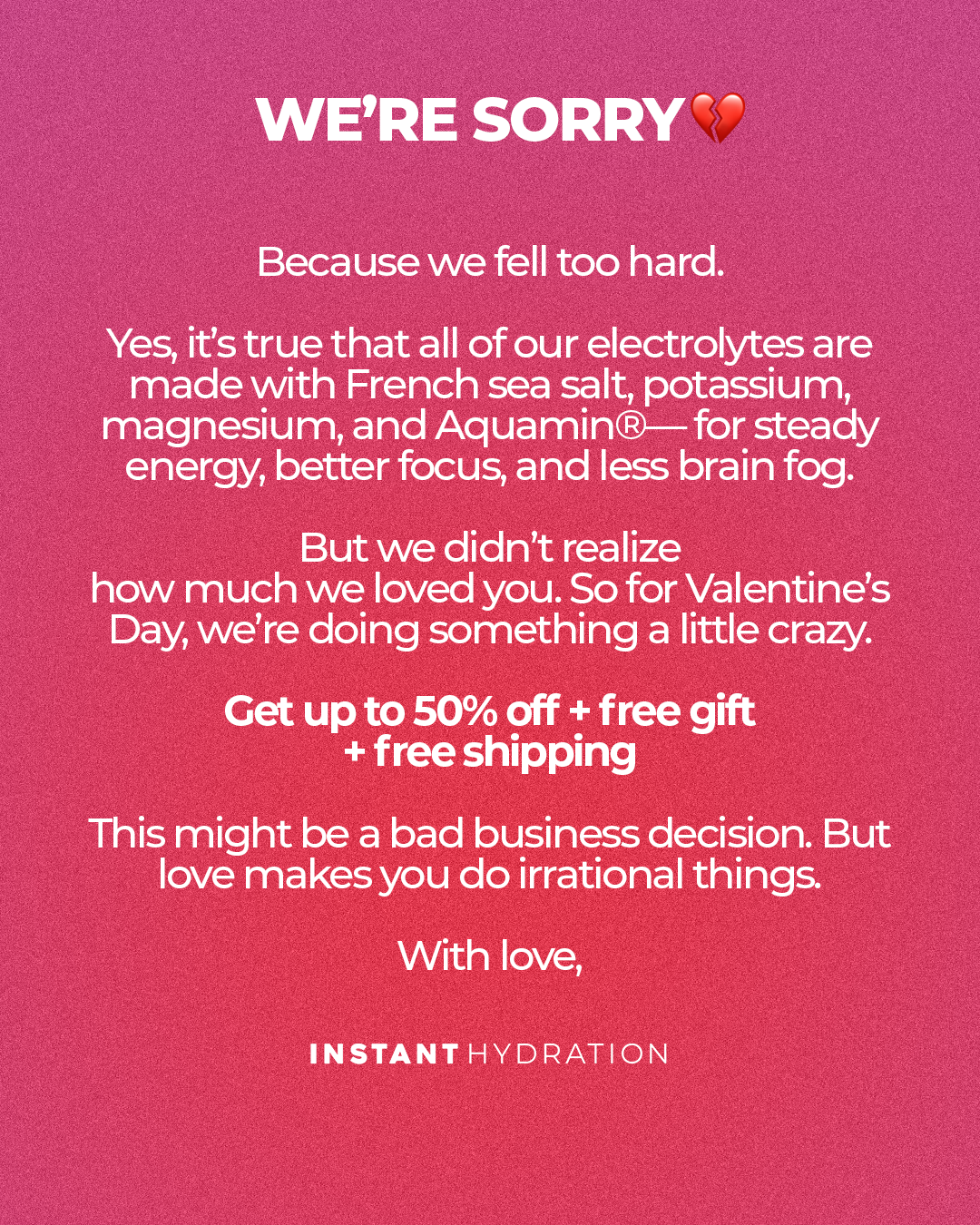 Instant Hydration Facebook ad