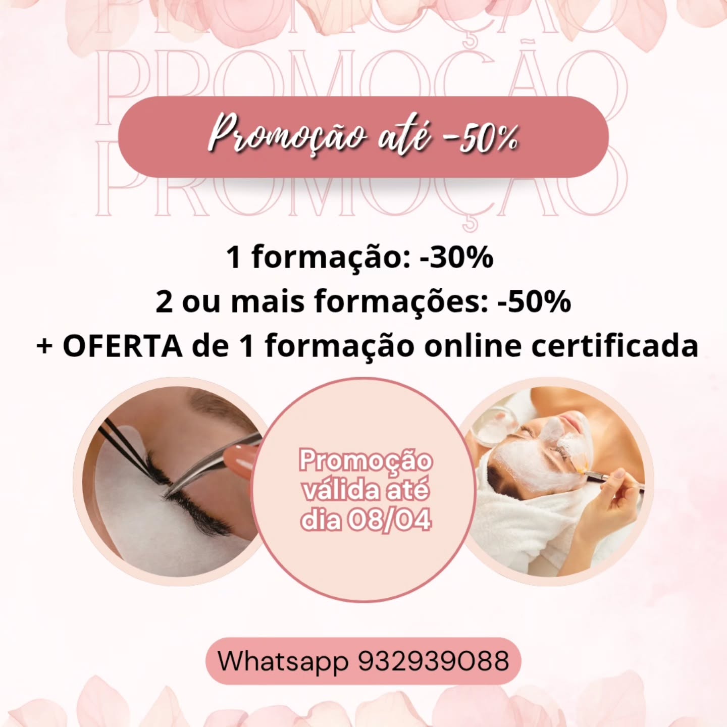 S.V. Nails & Estética Facebook ad: Promoção flash, valores ainda sem desconto na tabela…