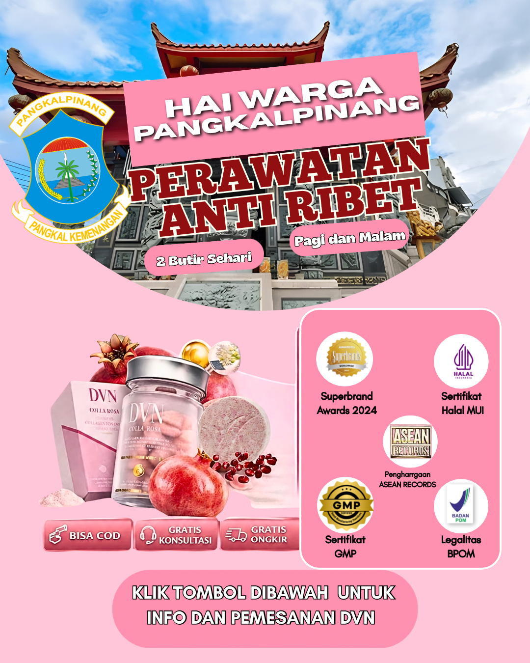 Kecantikan by Nabilla Facebook ad: Untuk Bunda yang tinggal di Pangkalpinang