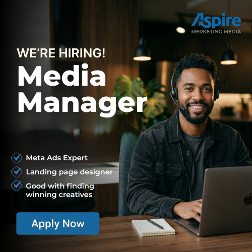 Aspire Media Marketing Facebook ad: We're Hiring: Facebook Ad Specialists + Landing Page…