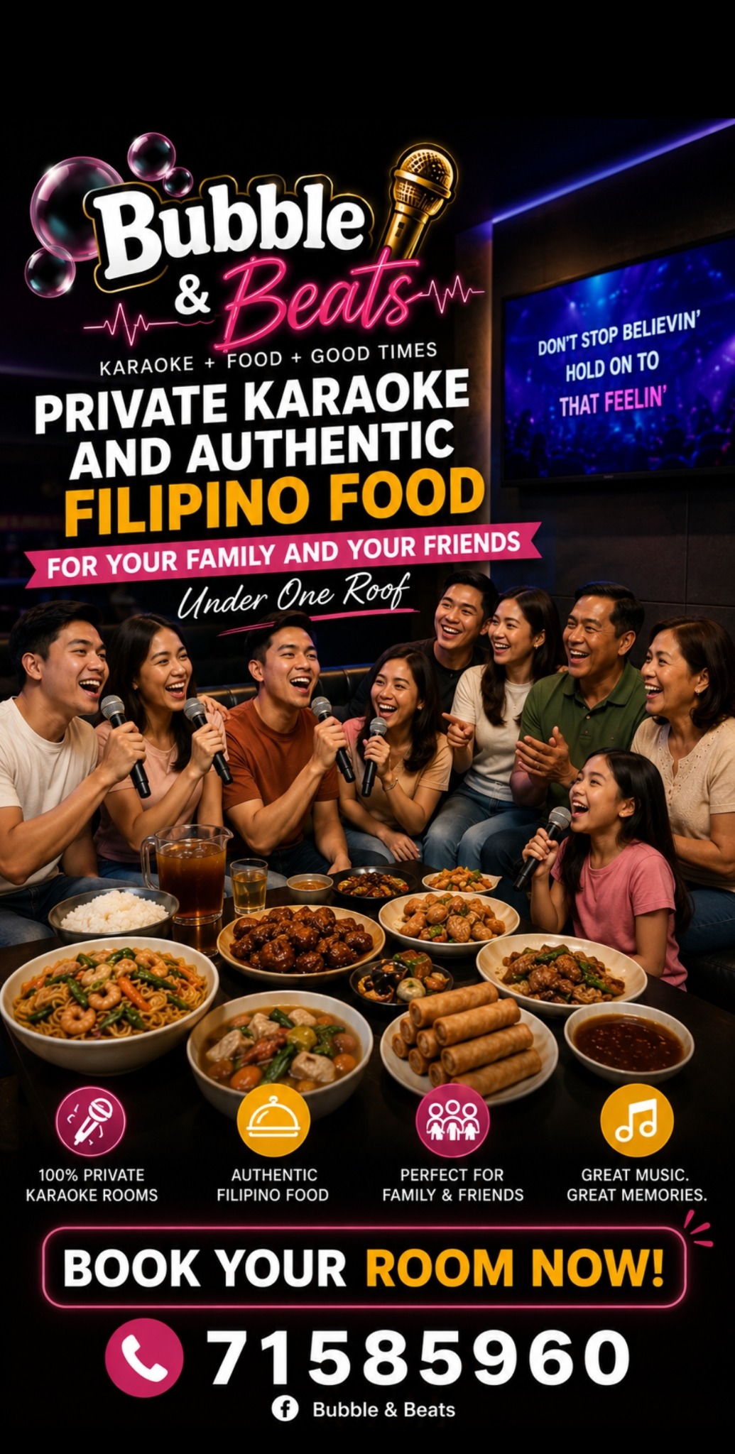 Bubble & Beats Cafe & KTV Facebook ad