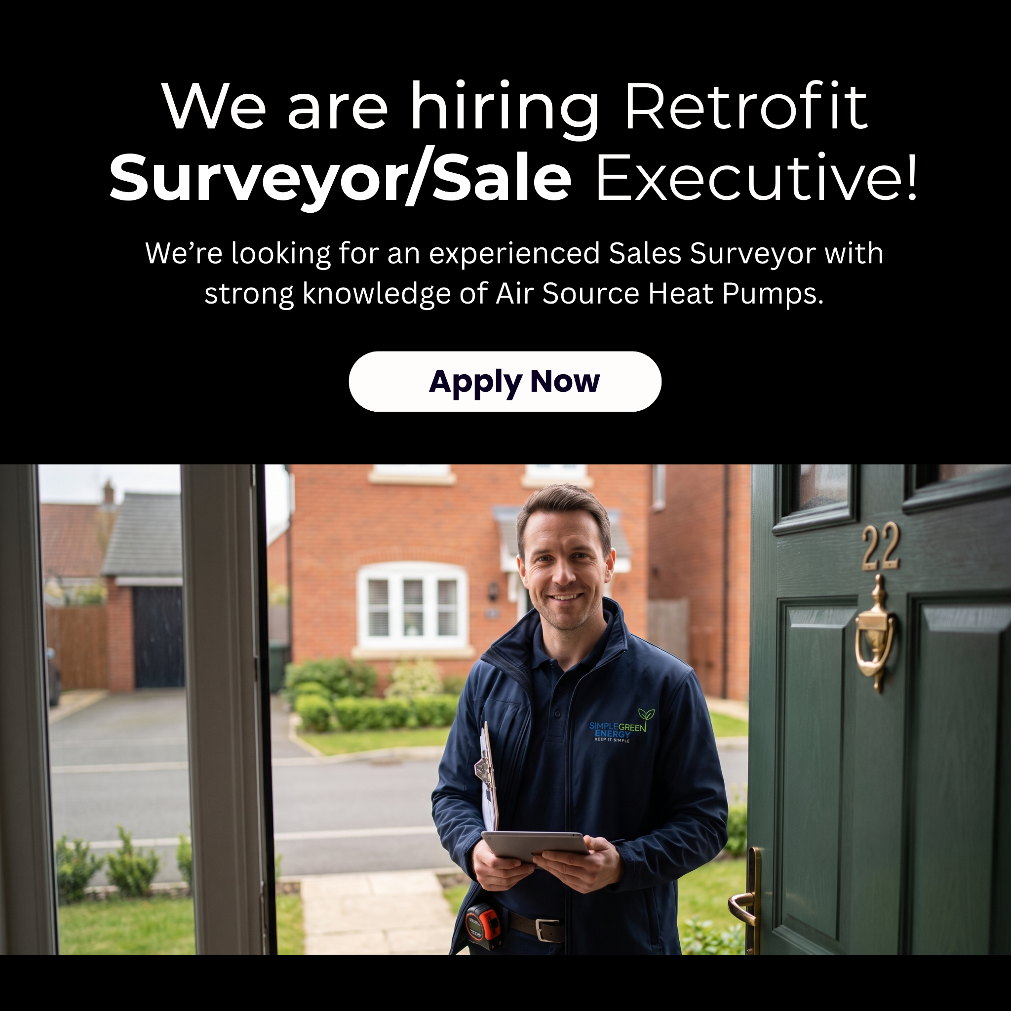 Simple Green Energy Ltd. Facebook ad: Experienced Sales Surveyor Wanted