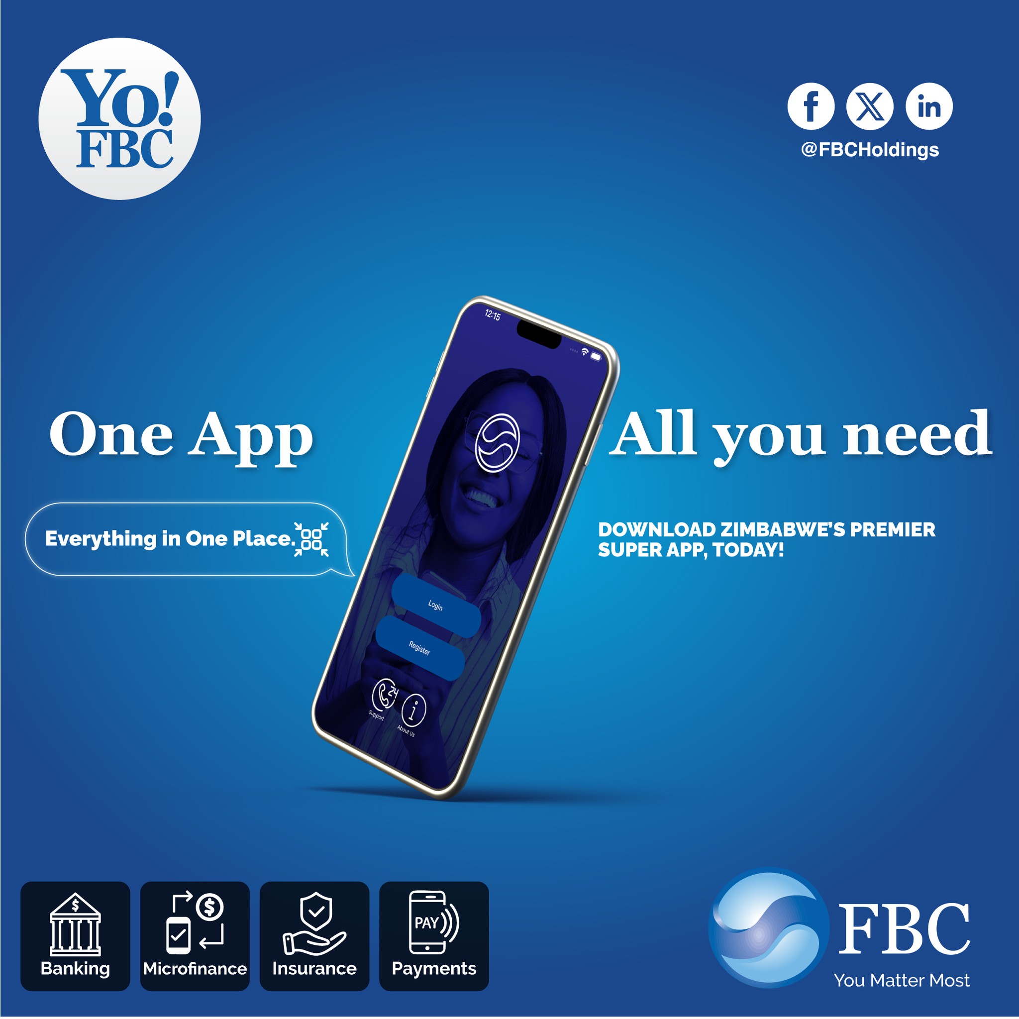 FBC Holdings Facebook ad: Meet Yo!FBC, the all-in-one financial app from FBC.