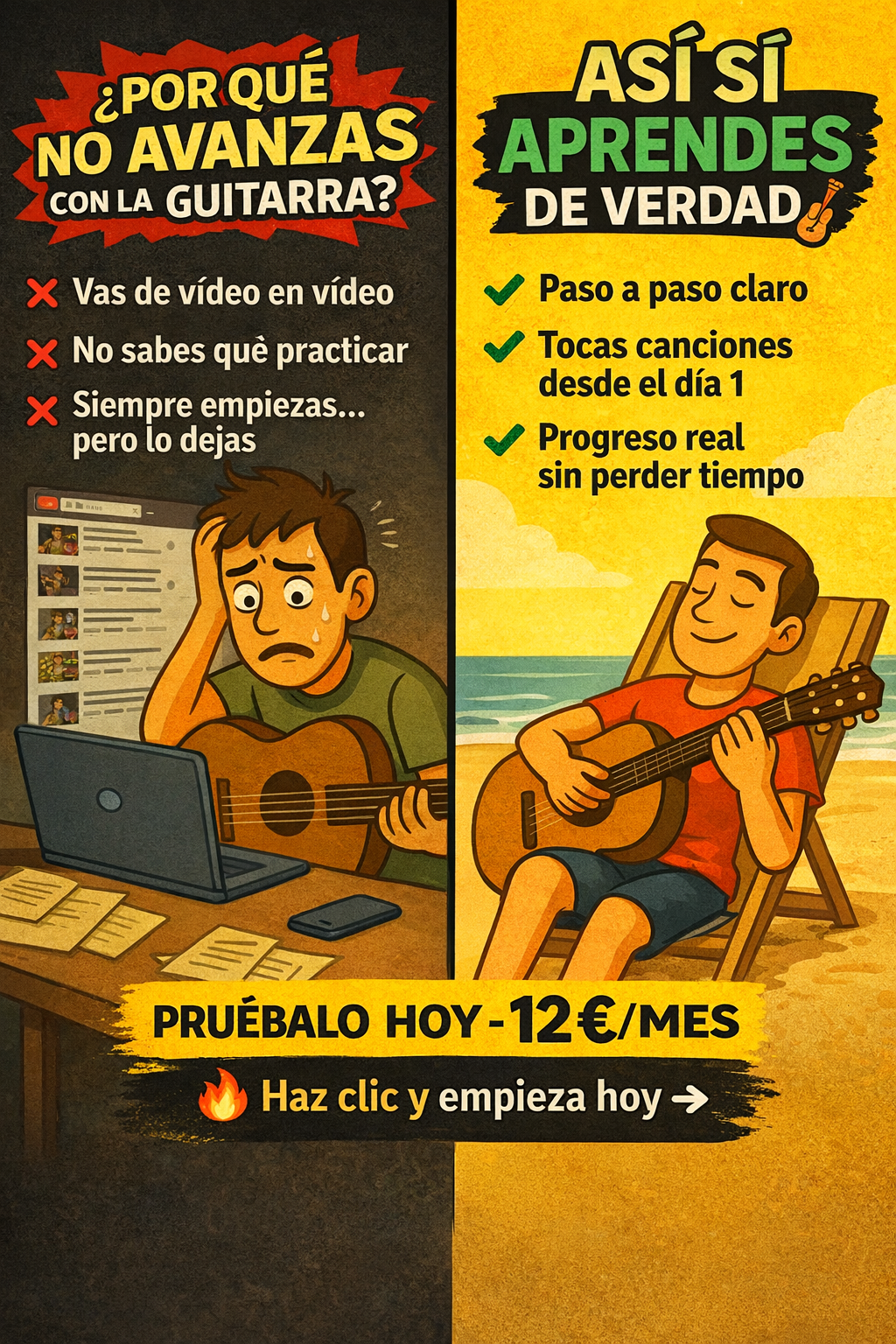 Guitarra Online Academy Facebook ad from Apr 1, 2026