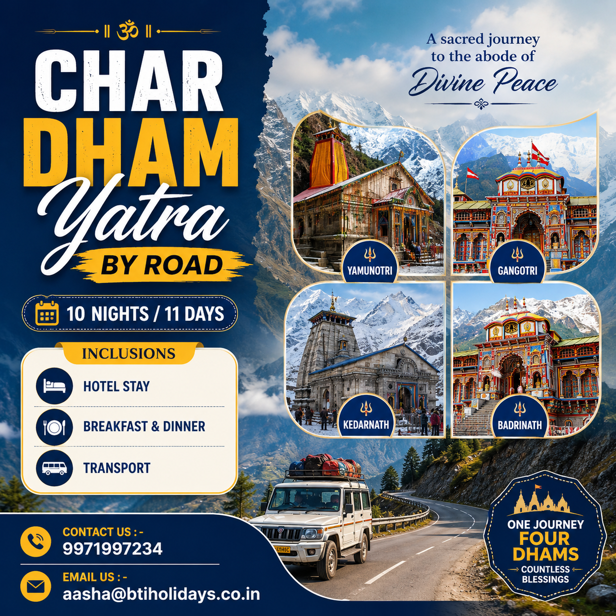 Macaw Travels Agency Facebook ad: Book Your Char Dham Yatra Today