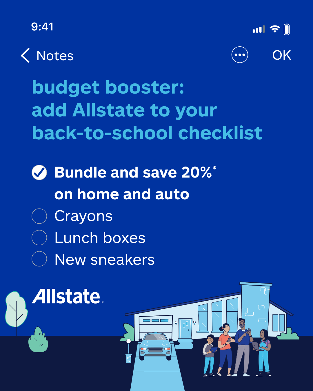 Allstate Facebook ad: Get a quote today.