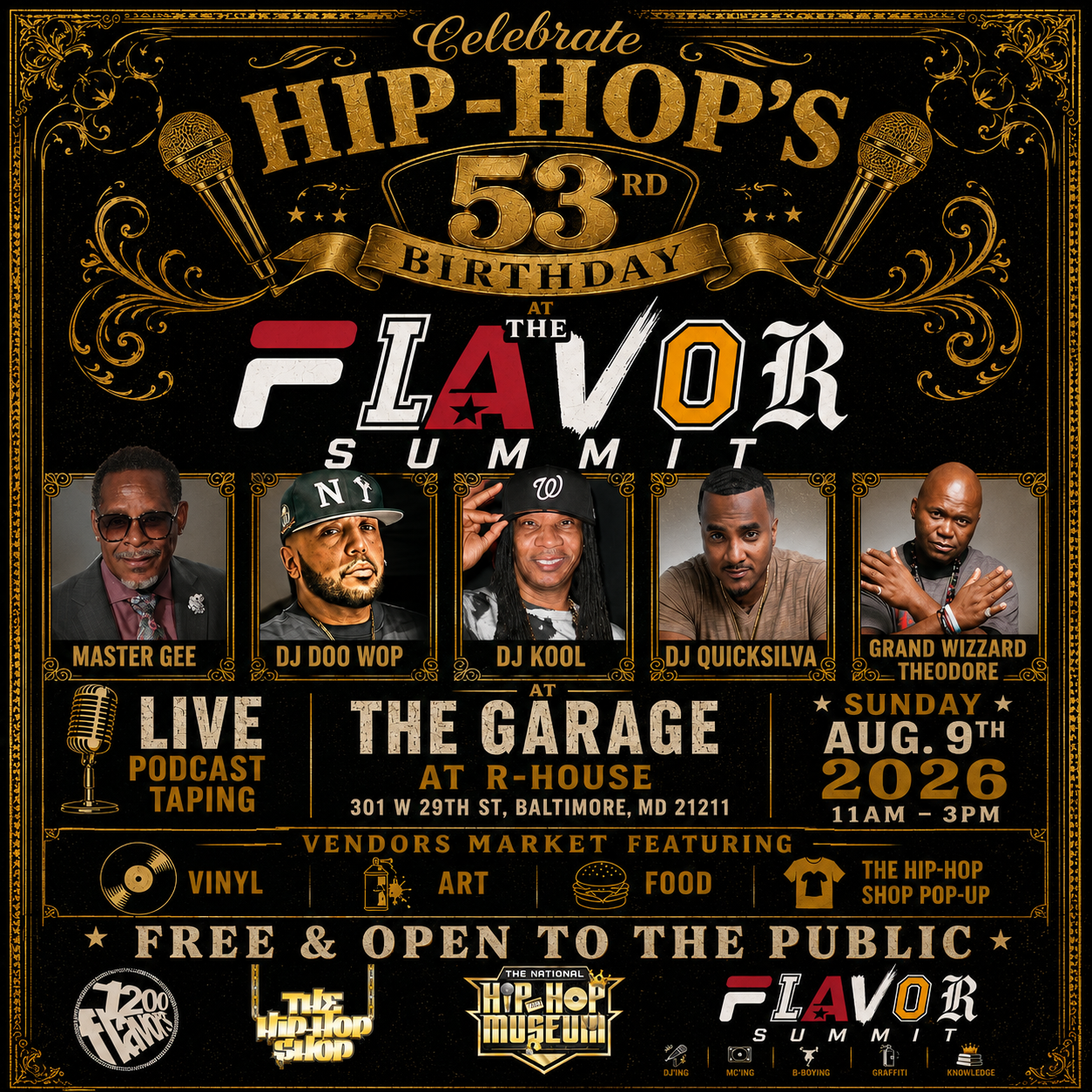 The National Hip-Hop Museum Facebook ad: Celebrate Hip-Hop’s 53rd Birthday at the Flavor Summit…