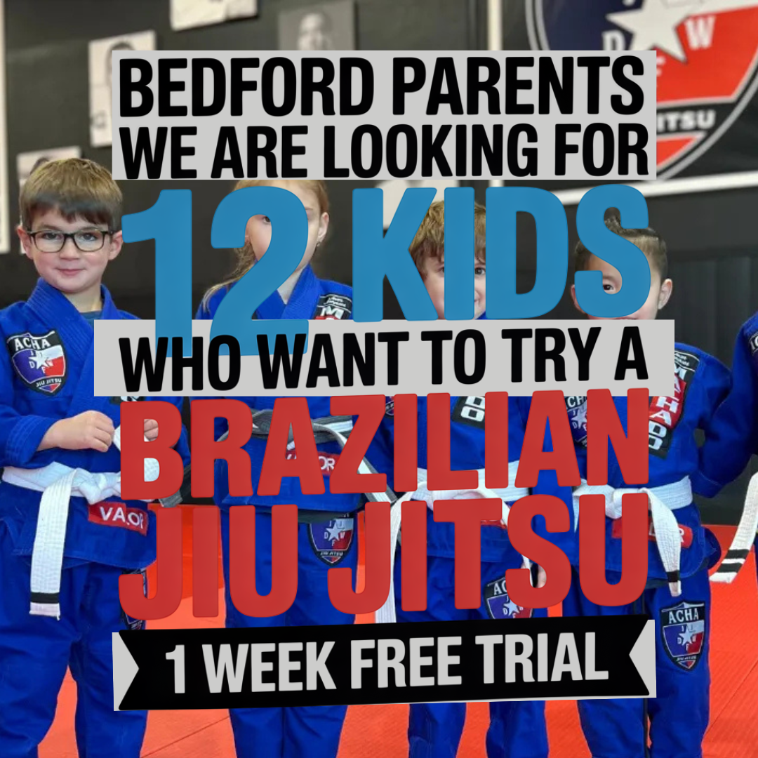 JJ Machado DFW Brazilian Jiu Jitsu Facebook ad: 1 WEEK FREE Trial PASS for KIDS