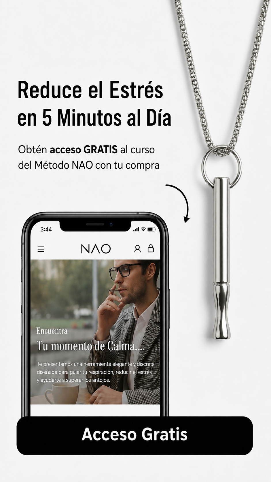 Nao calm Facebook ad: Frena la ansiedad en 10 segundos