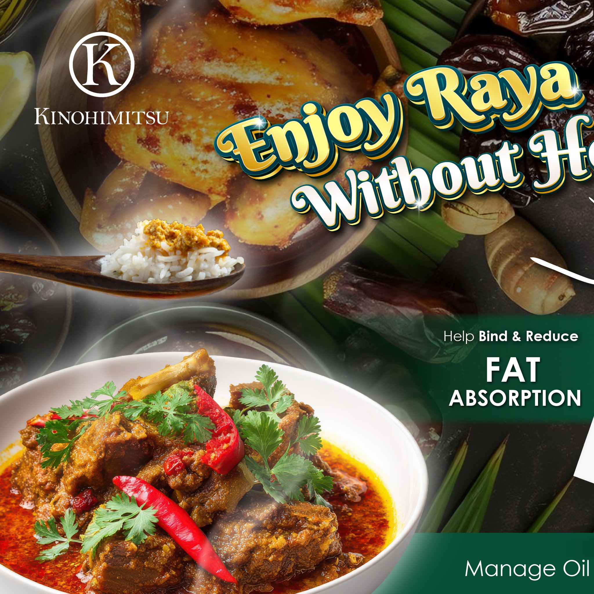 Kinohimitsu Malaysia Facebook ad: 𝐄𝐧𝐣𝐨𝐲 𝐲𝐨𝐮𝐫 𝐟𝐞𝐬𝐭𝐢𝐯𝐞 𝐦𝐞𝐚𝐥𝐬…