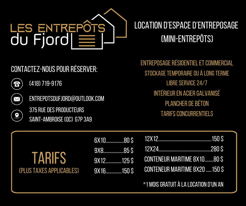 Danaée Proulx Facebook ad: Entrepôts à louer
