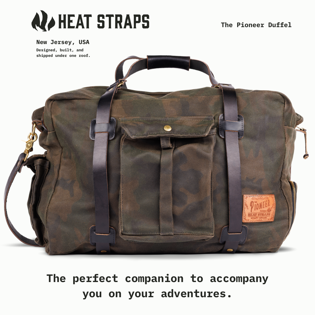 Heat Straps LLC Facebook ad: Pioneer Duffel Bag