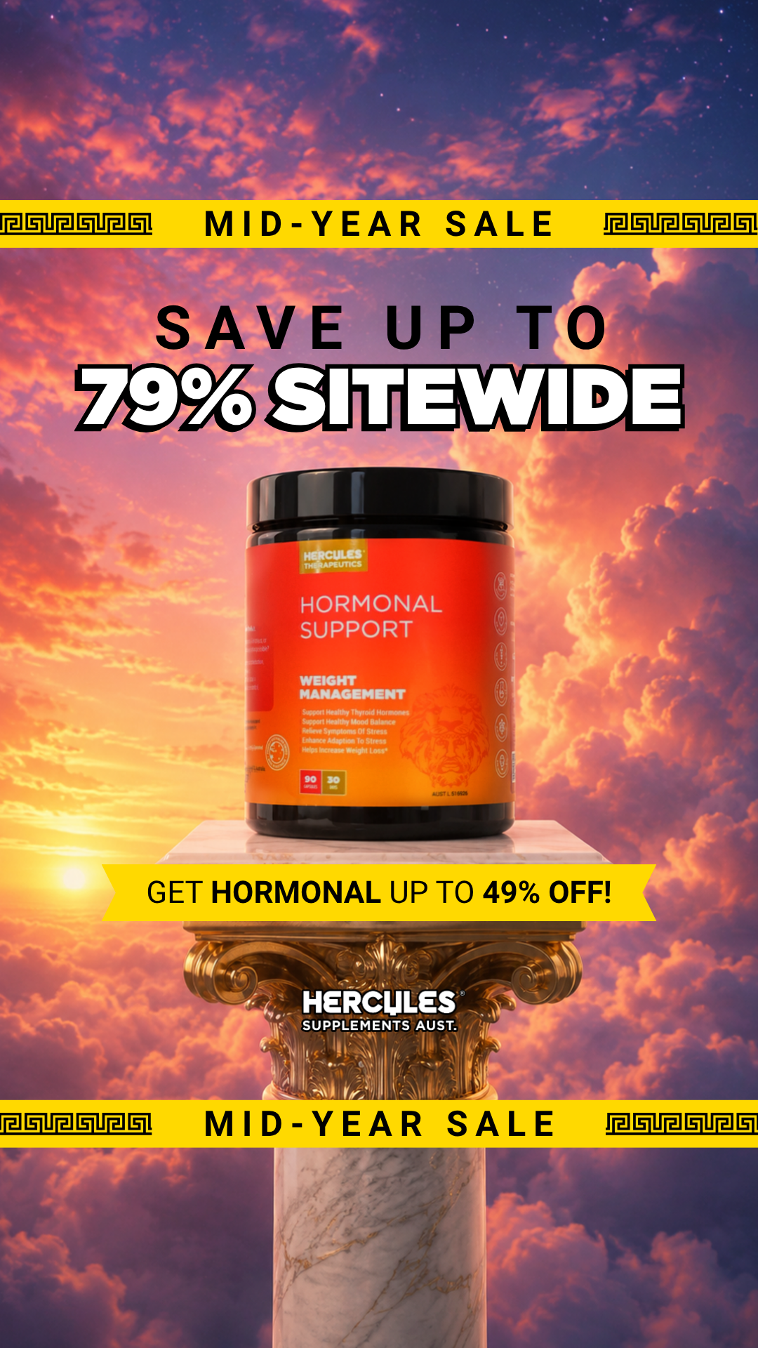 Hercules Supplements Aust Facebook ad