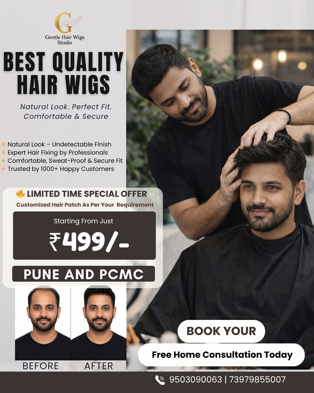 Gentle Hair Wigs Studio Facebook ad: Chat with us