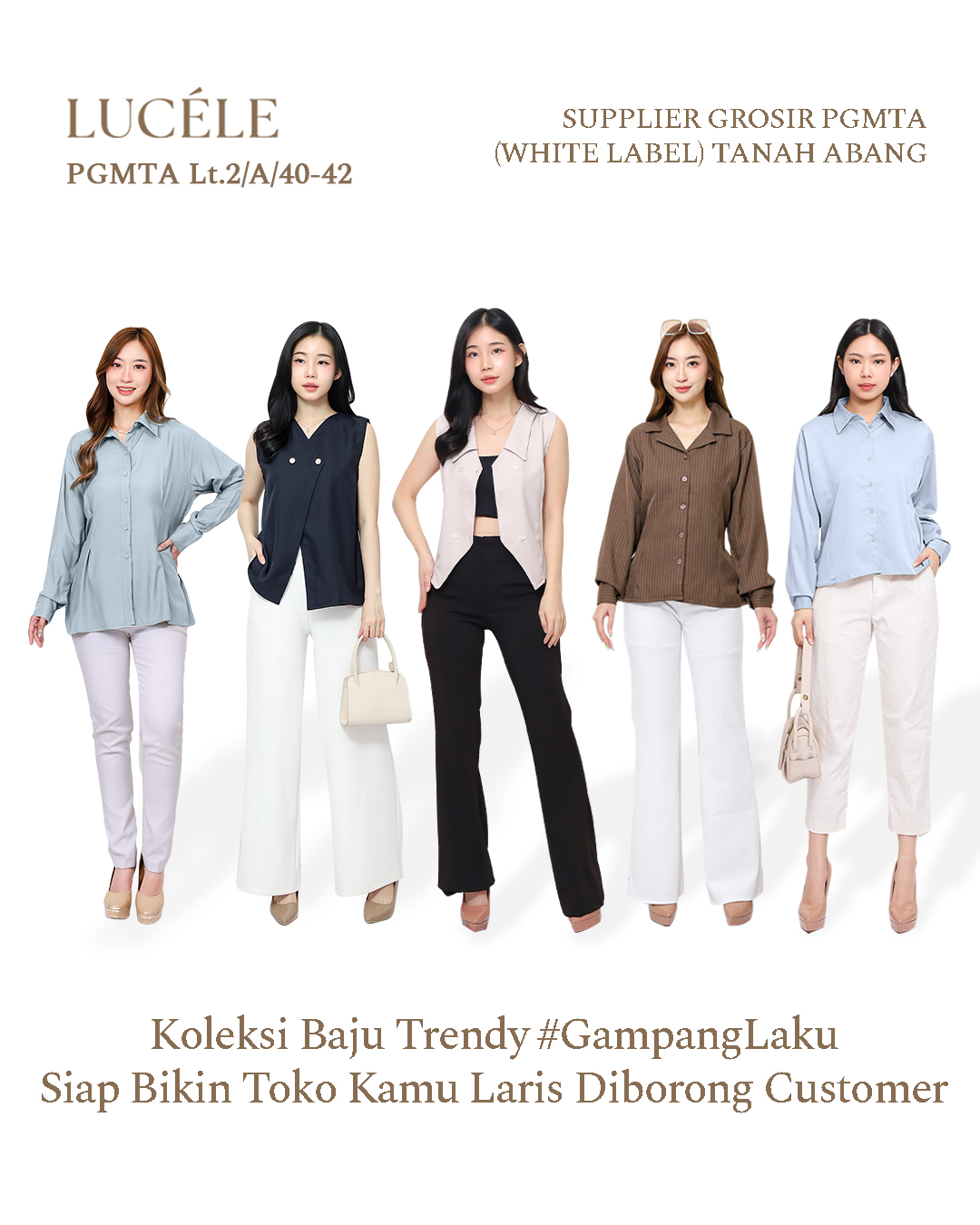Lucele Wholesale PGMTA Facebook ad: Koleksi Atasan Terlaris dan Gampang Laku dari Lucele…