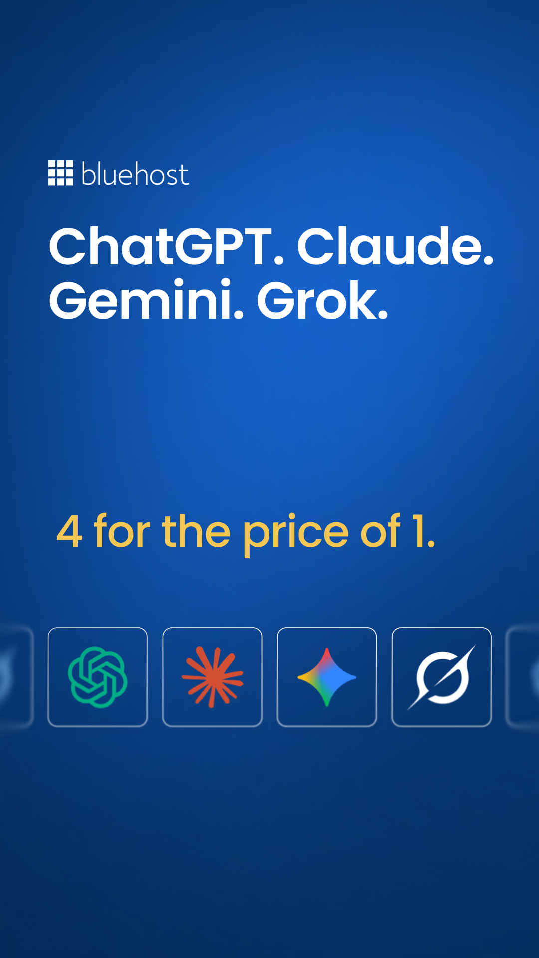 Bluehost Facebook ad