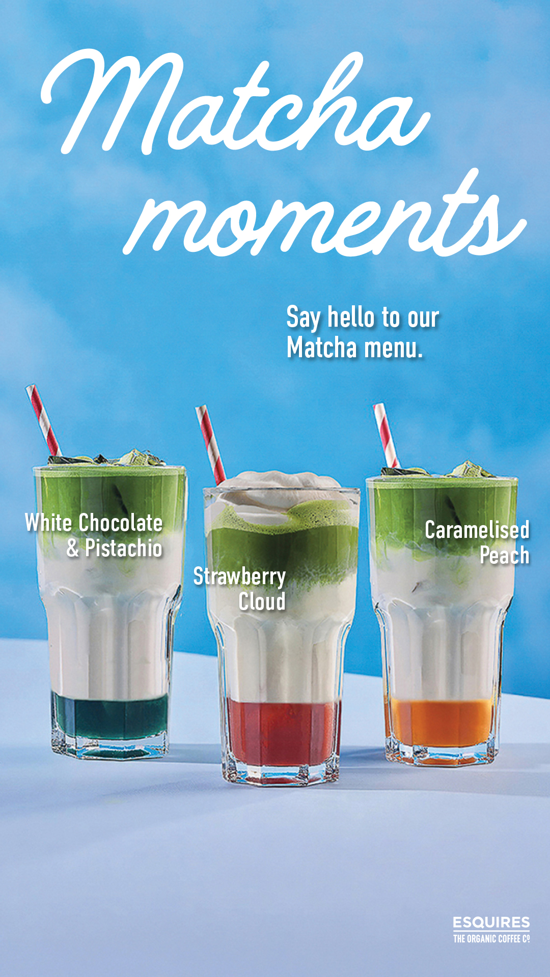 Esquires Coffee Facebook ad: Matcha moments are here at Esquires Southsea!