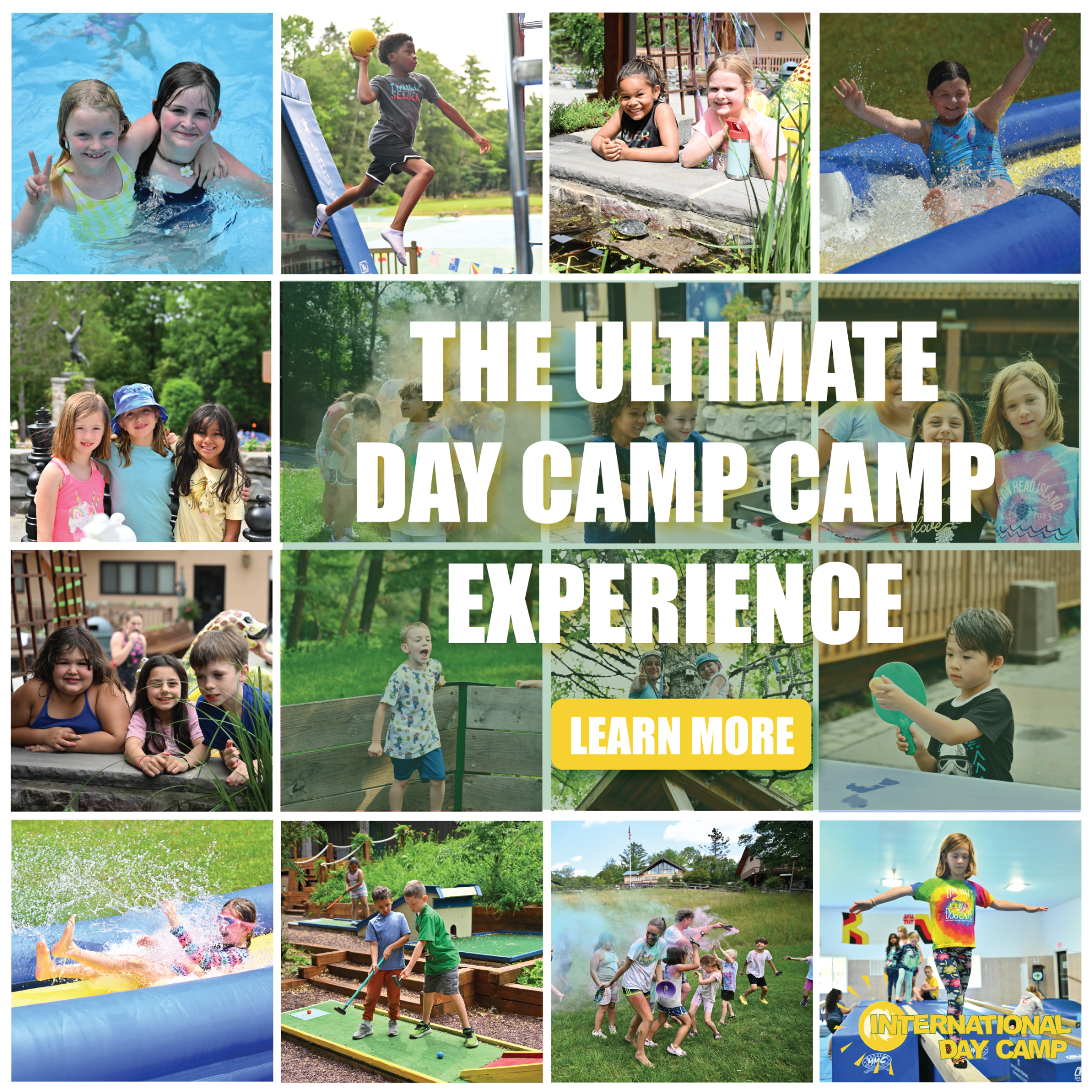 International Day Camp Facebook ad: Enroll at the Poconos' Best Summer Camp
