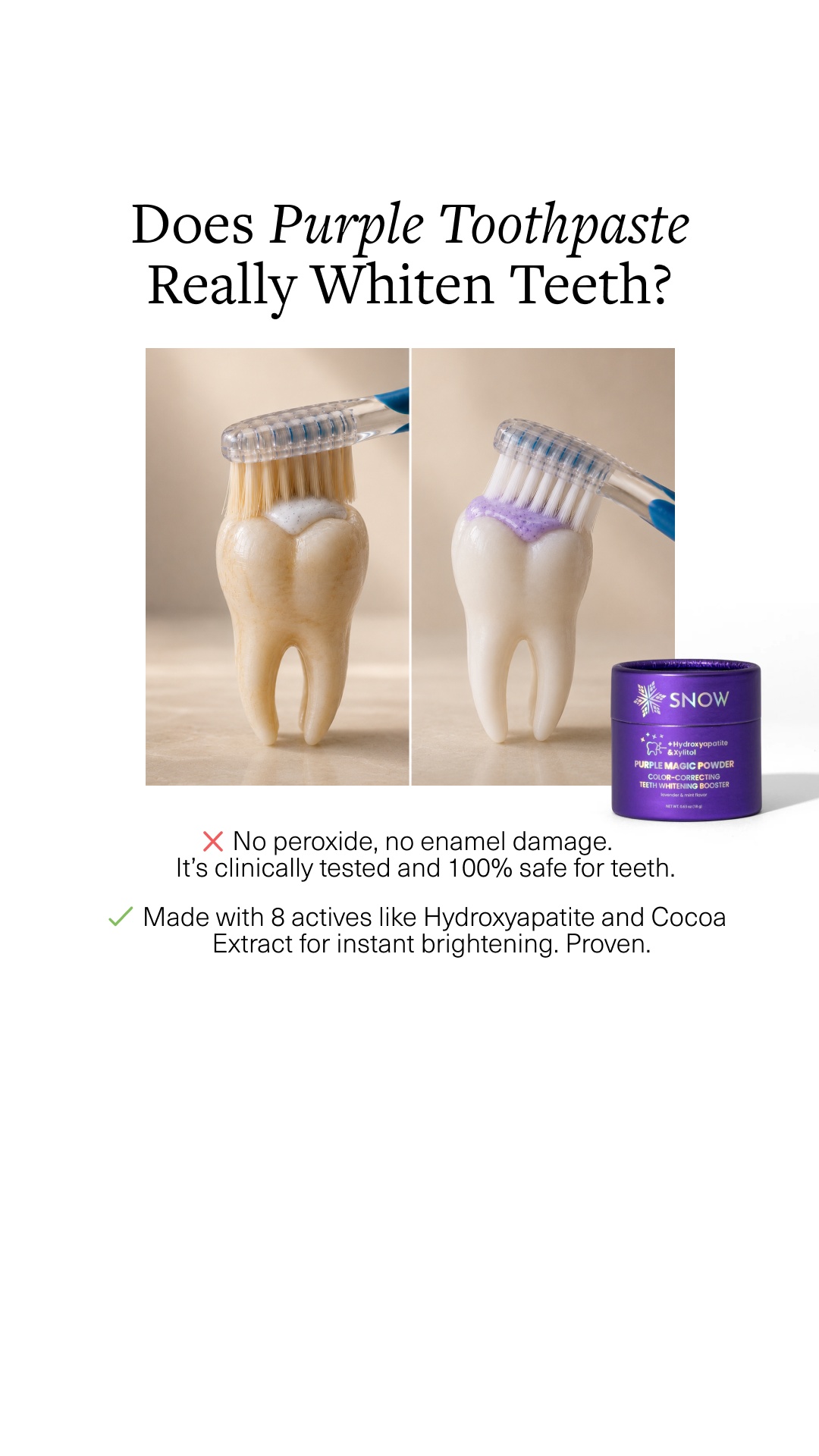 SNOW Teeth Whitening Facebook ad