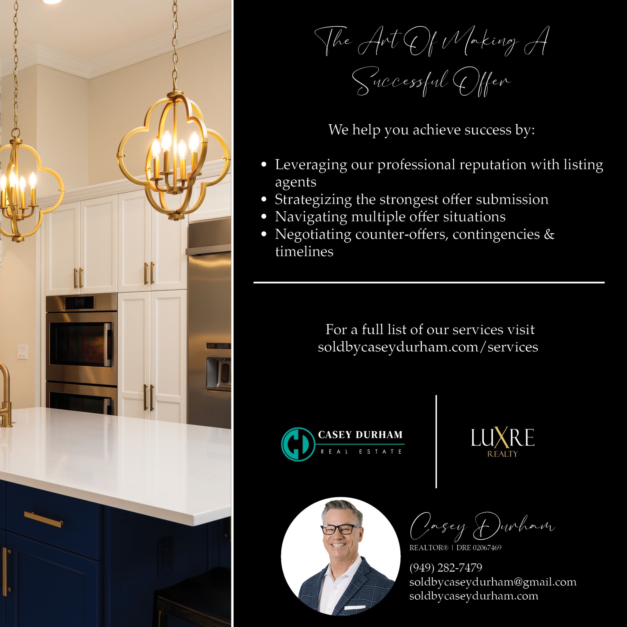Casey Durham Facebook ad: Message or Call (949) 282-7479