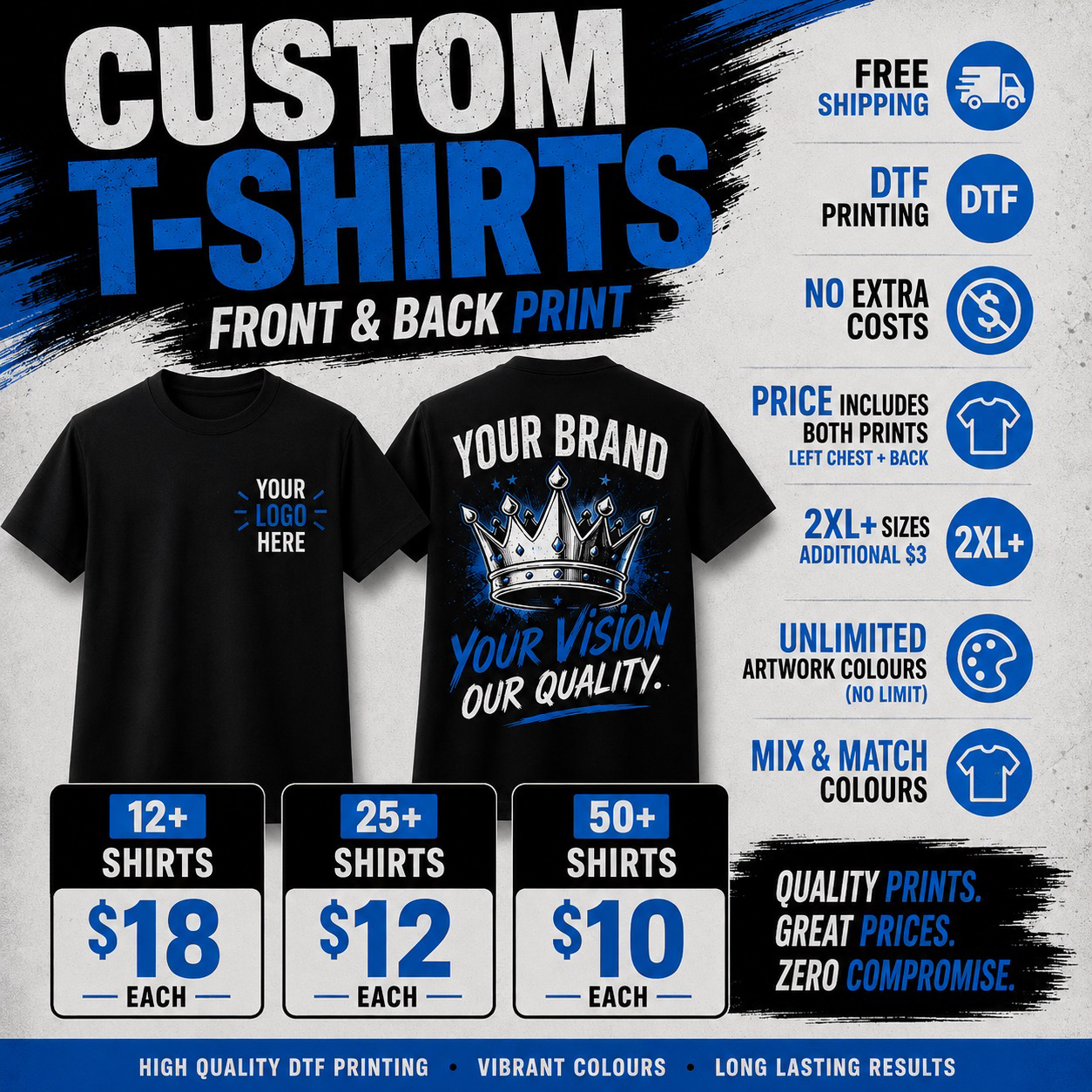 Simply Nice Canada Facebook ad: Custom T-Shirts Done Right