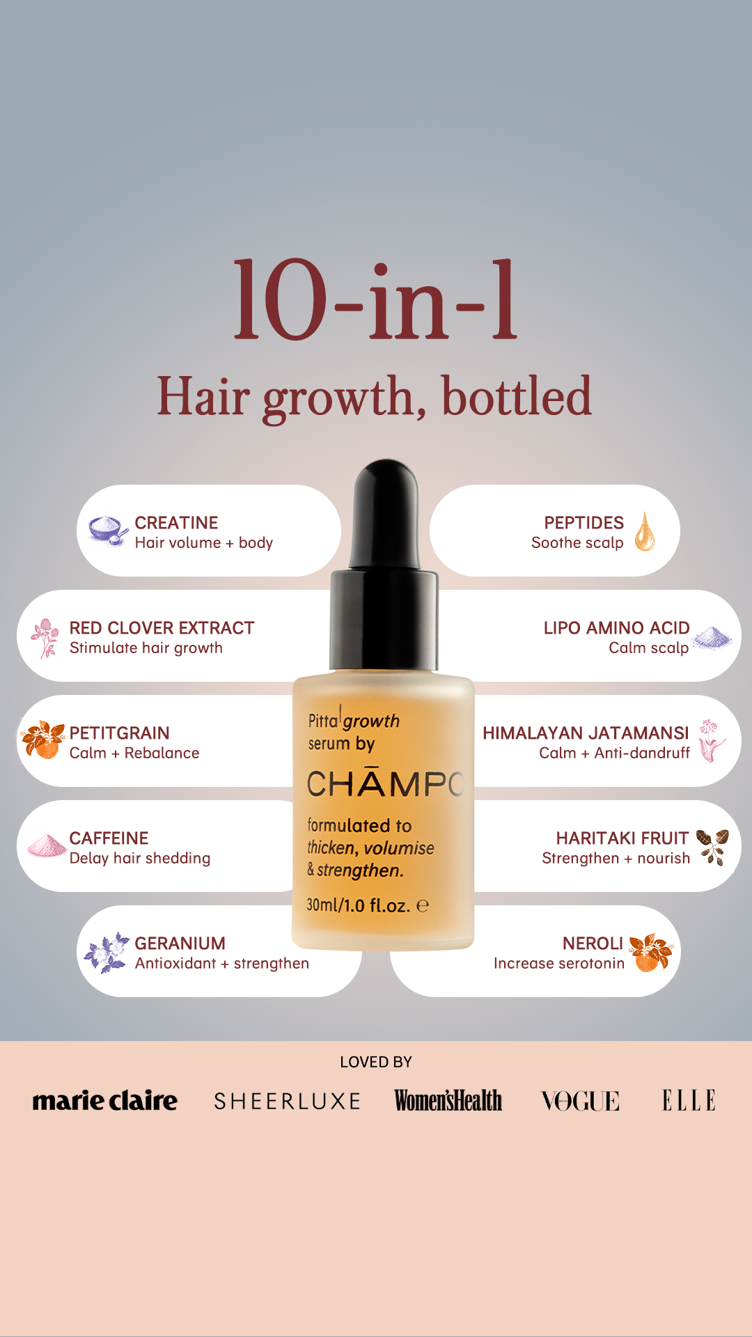 Chāmpo Haircare Facebook ad