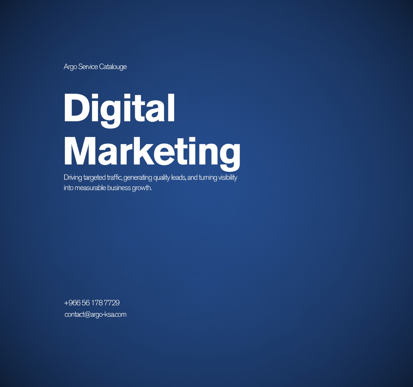 Argo Facebook ad: A full service digital marketing partner focused on…