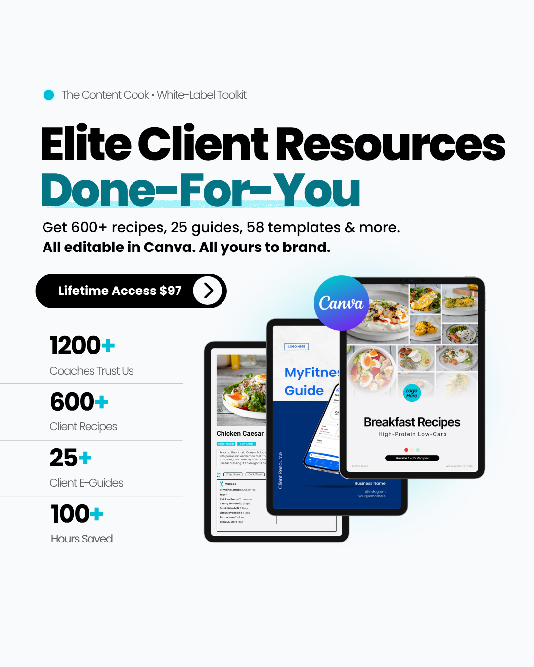 The Content Cook Facebook ad: All Your Client Resources. One Toolkit.