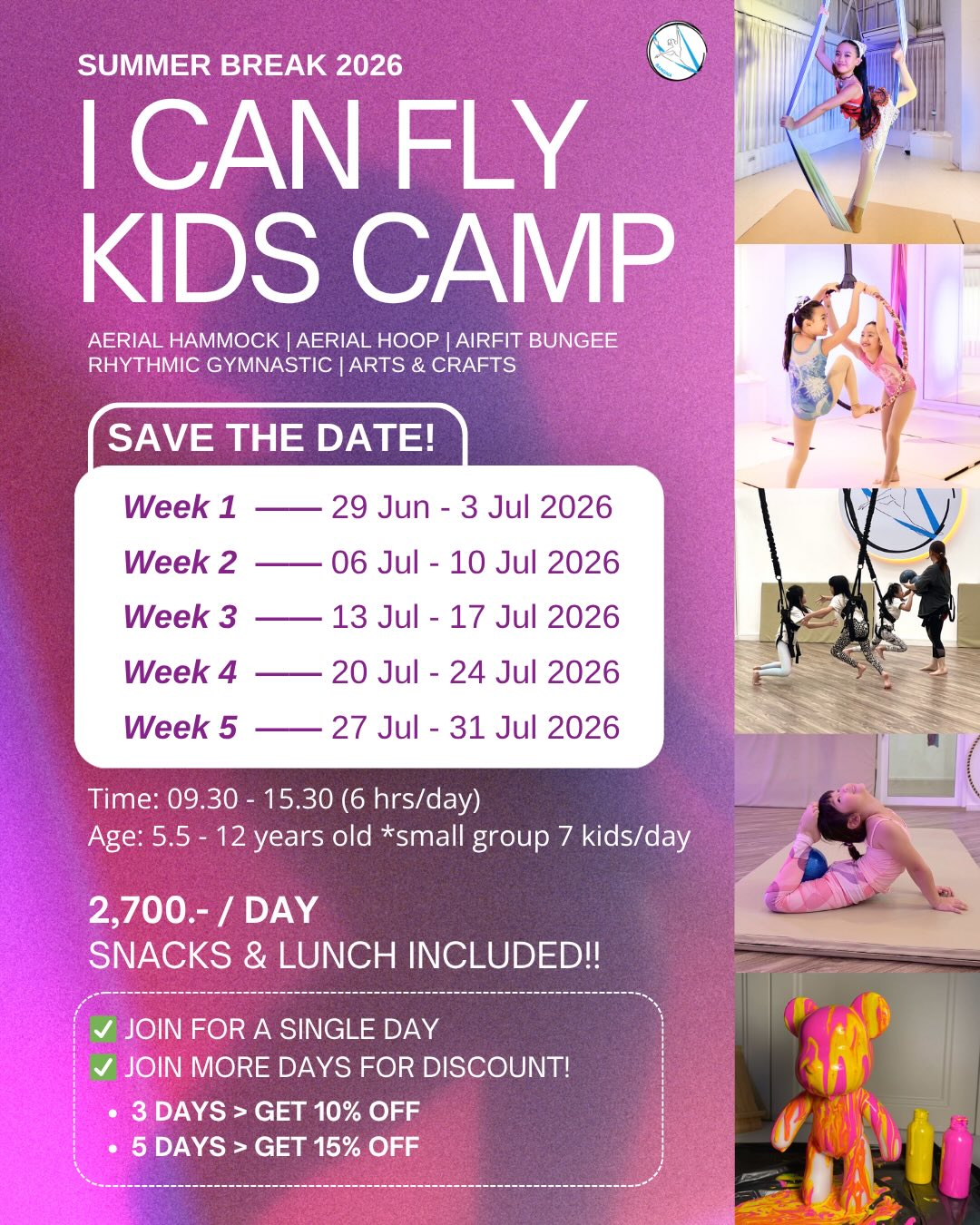 I Can Fly Aerial Studio - Bangna Srinakarin Facebook ad: I can fly (Bangna) (Aerial Dance) | LINE SHOPPING