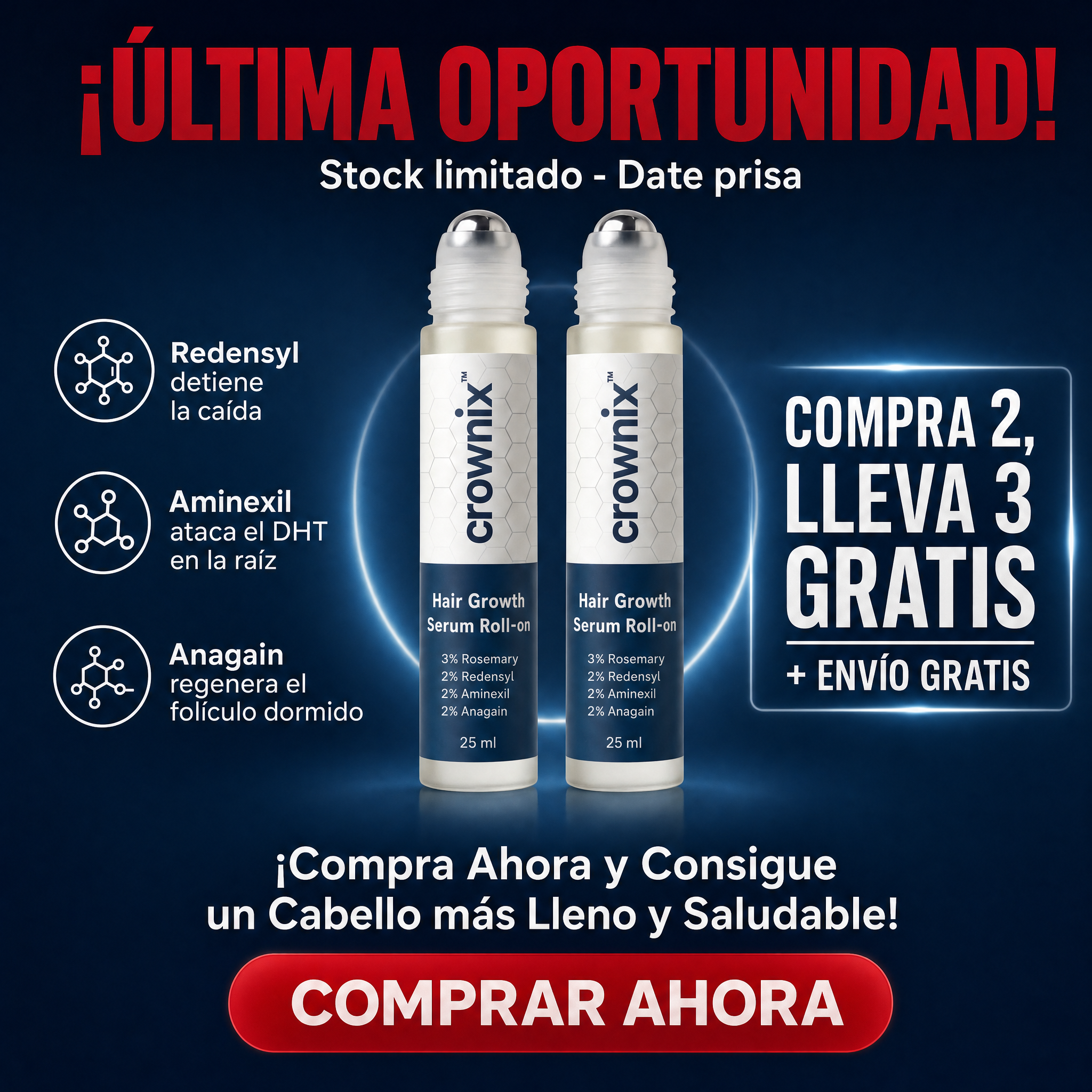 Crownix Hair Facebook ad