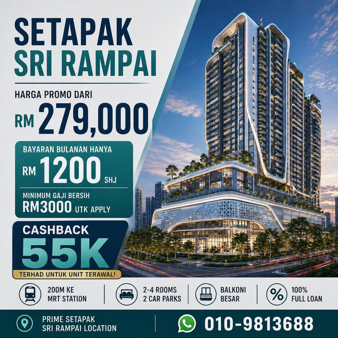 Qiqi Property KL Facebook ad: RM279K MRT CONDO