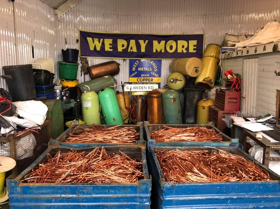 West Midlands Metals Facebook ad: West Midlands Metals WE BUY COPPER, BRASS, LEAD…