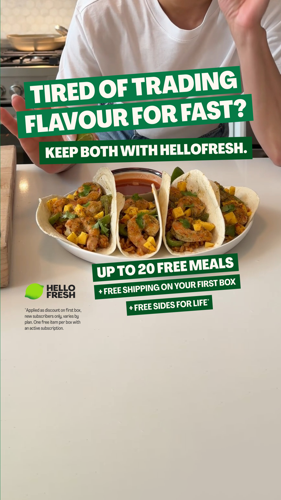 HelloFresh Facebook ad