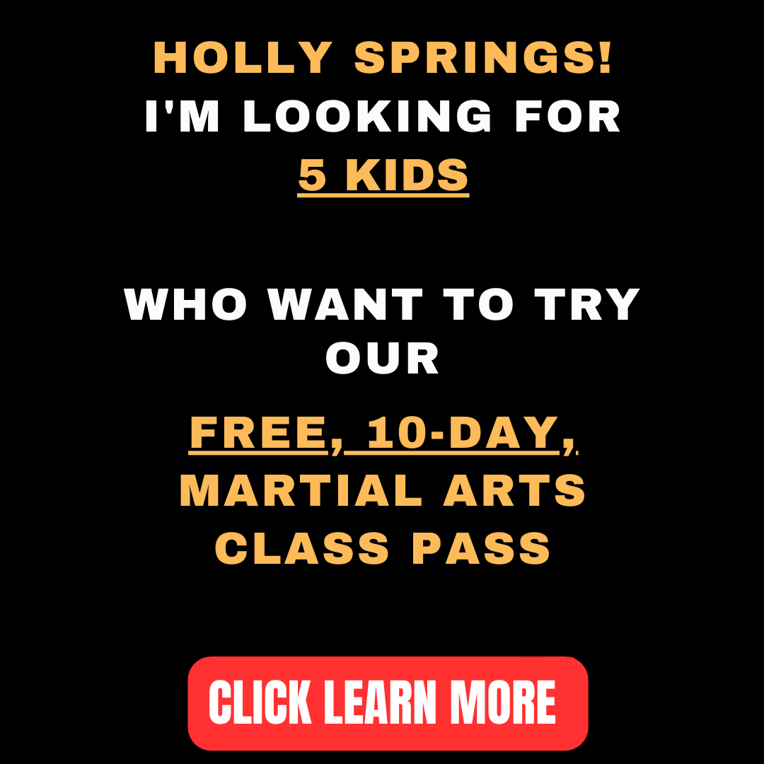 Power Martial Arts Holly Springs NC Facebook ad: Want a FREE 10-Day, Kids Martial Arts Class Pass?