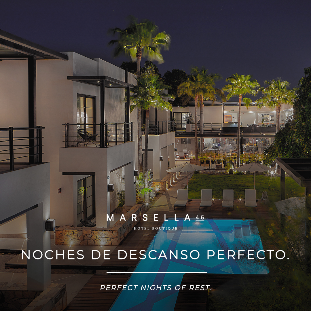 Marsella 45 Facebook ad: Duerme en una de nuestras 20 espaciosas suites.