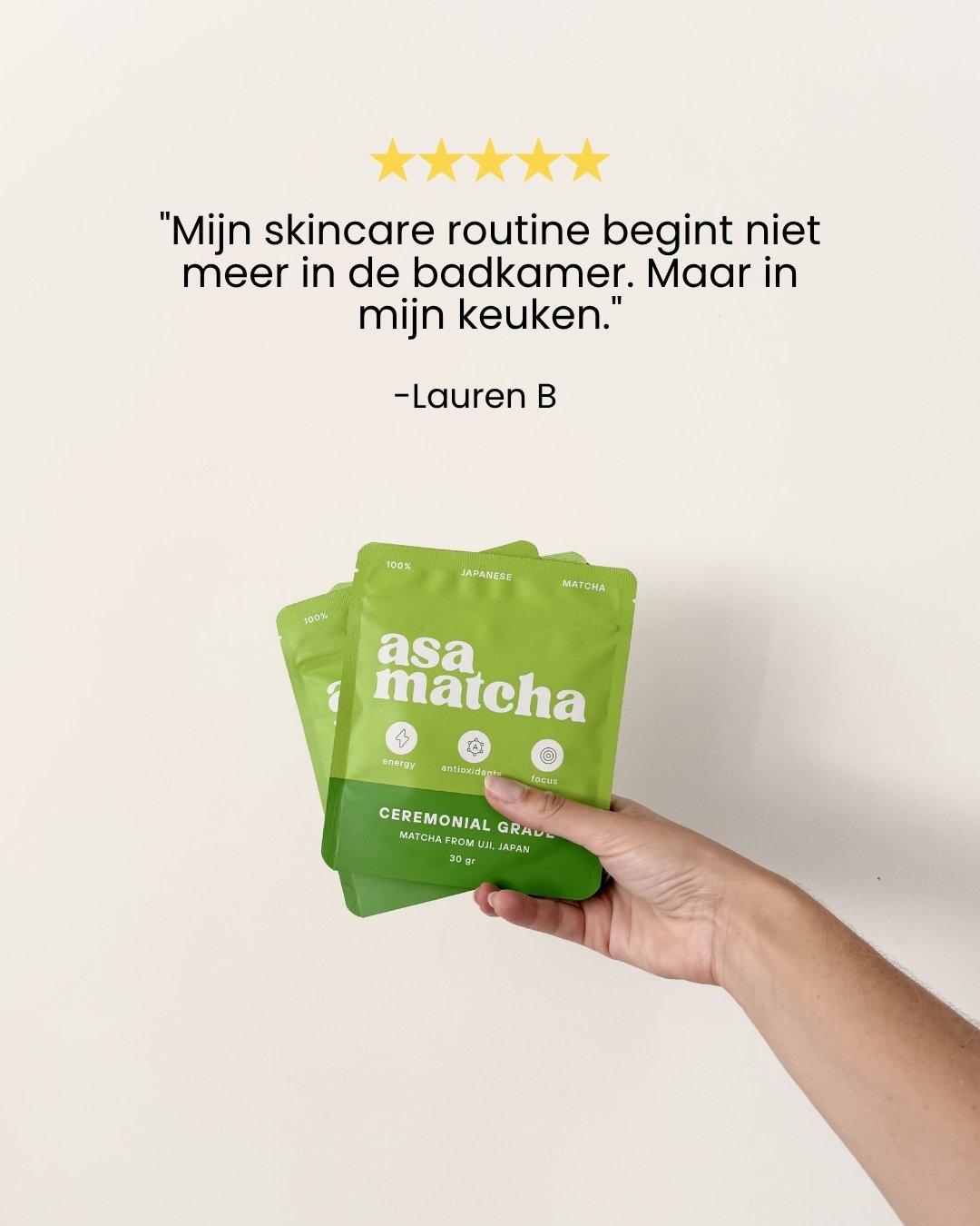 ASA Matcha Facebook ad: Probeer het zelf