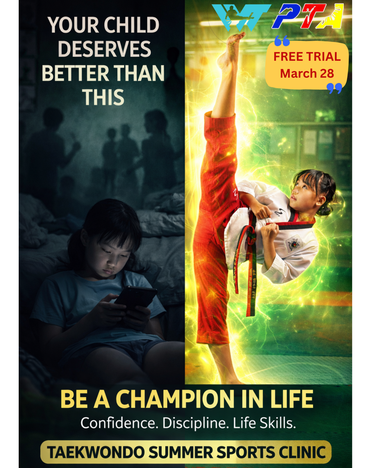 Wilt Valencia Taekwondo Facebook ad: Build Discipline and Confidence Through Taekwondo