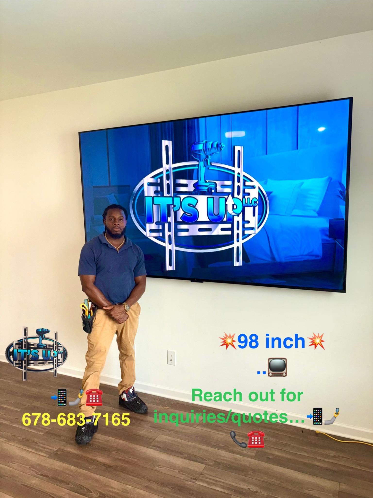 Its up llc tv mounting service Facebook ad from Jan 5, 2026