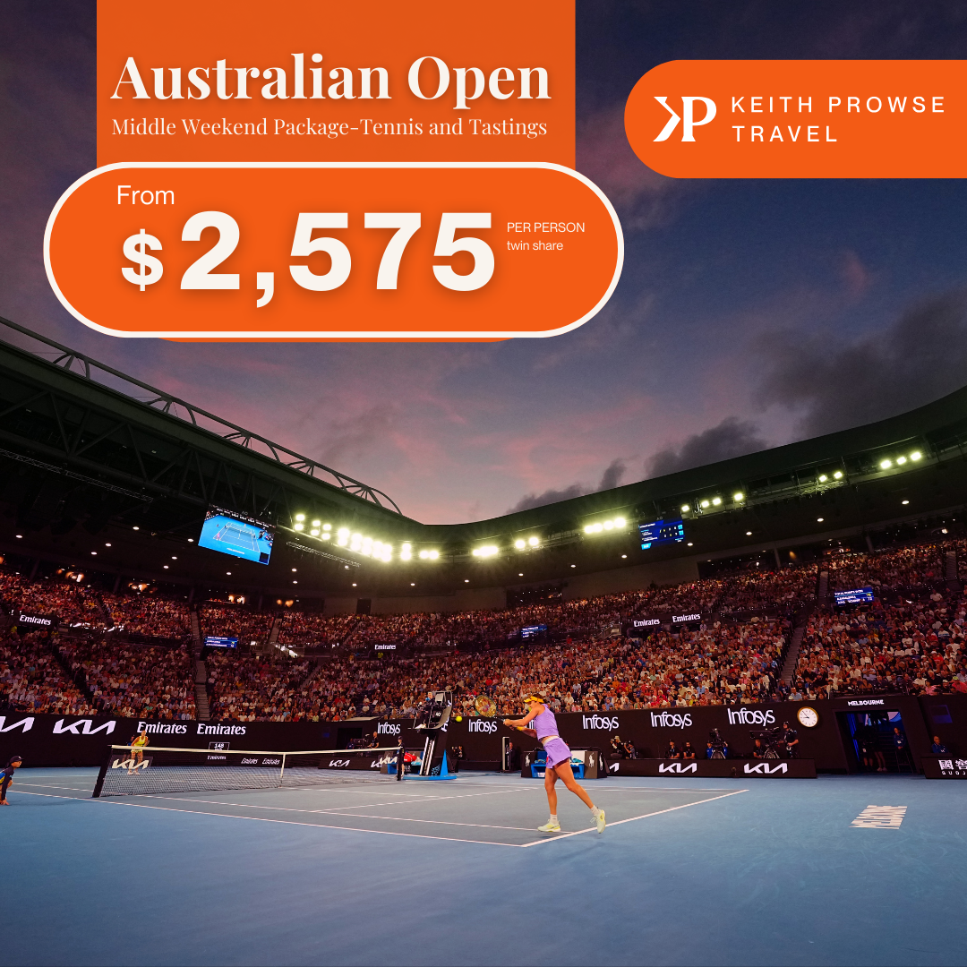 Keith Prowse Travel Facebook ad: Australian Open 2027 Packages