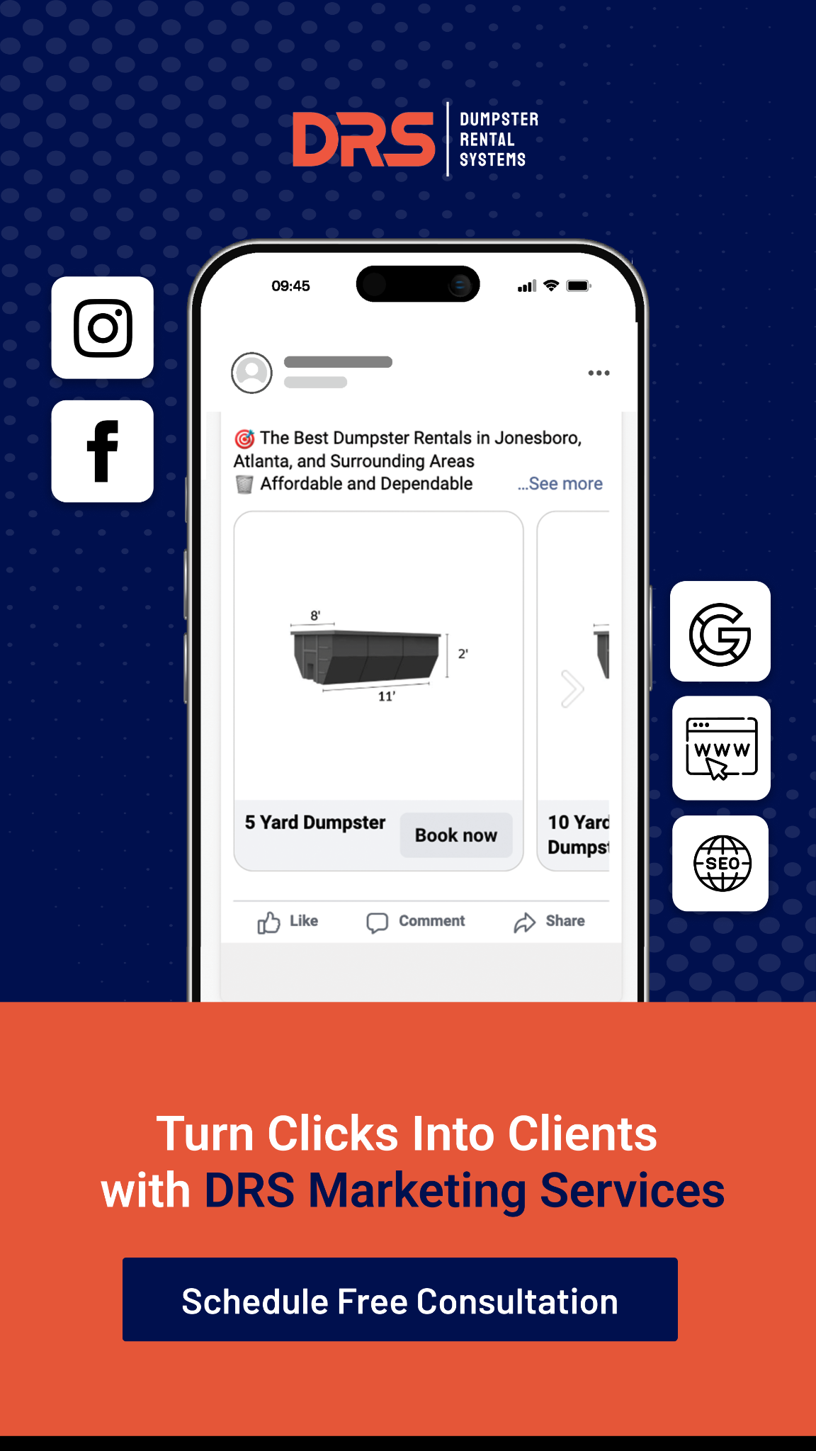 Dumpster Rental Systems Facebook ad