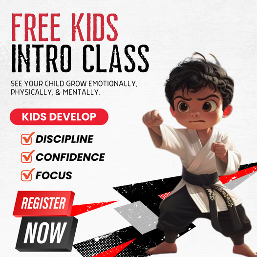 Ennis Black Belt Academy Facebook ad: FREE Kids Intro Class!