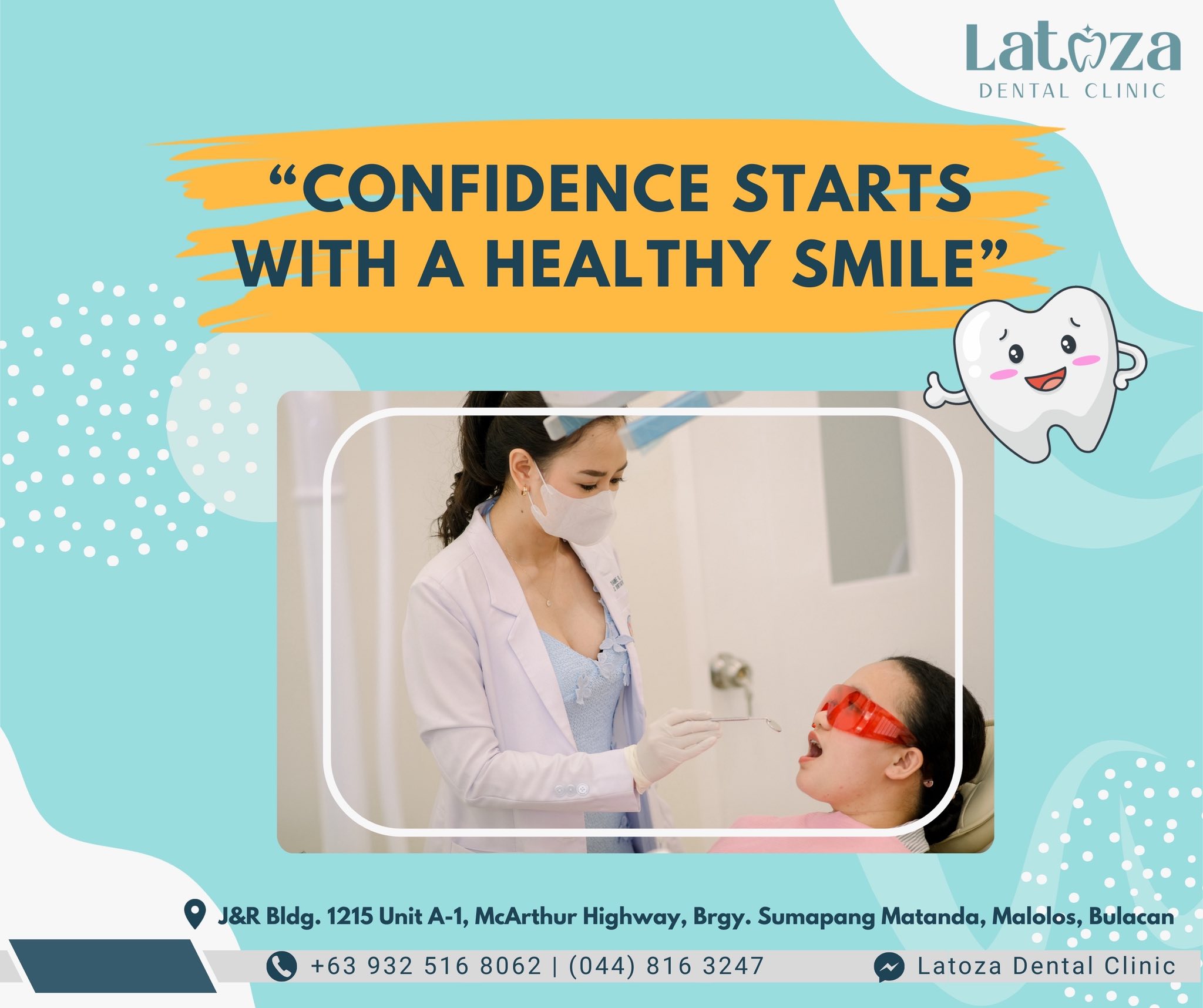 Latoza Dental Clinic Facebook ad: ๐ฌ๐ผ๐๐ฟ ๐๐บ๐ถ๐น๐ฒ ๐ท๐ผ๐๐ฟ๐ป๐ฒ๐ ๐๐๐ฎ๐ฟ๐๐ ๐ต๐ฒ๐ฟ๐ฒ
