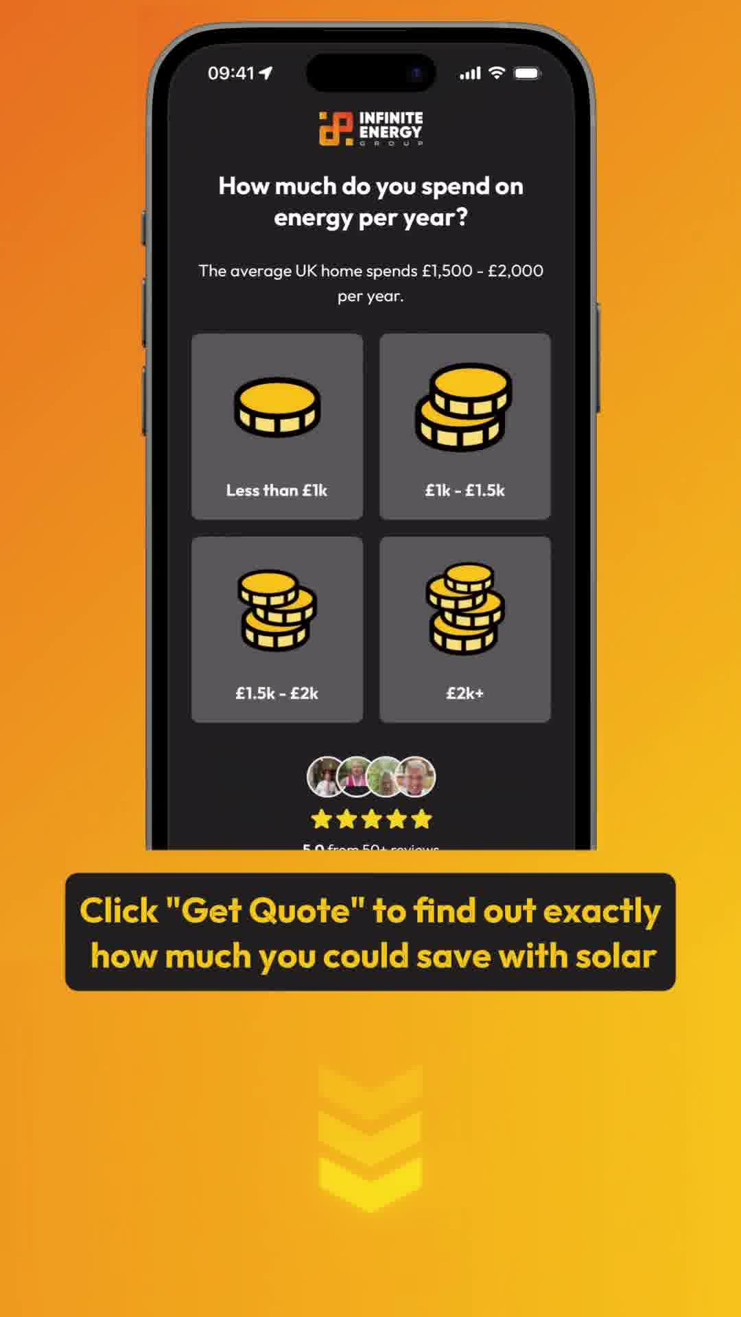 Infinite Energy Group Facebook ad from Dec 5, 2025