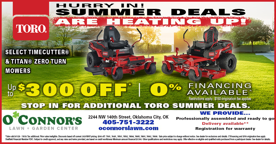 O'Connor's Lawn & Garden Facebook ad from May 31, 2026