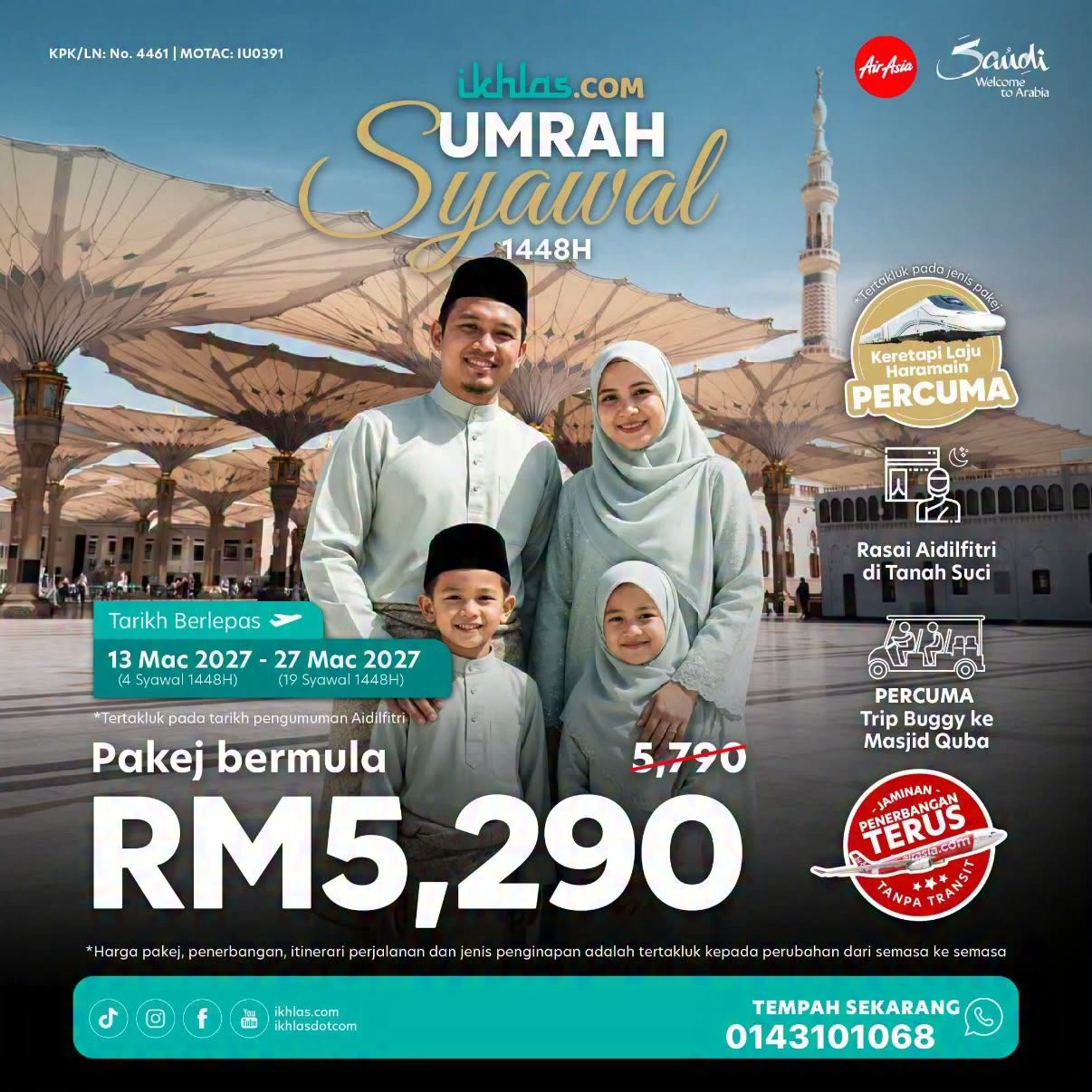 Ikhlas.com Sabah Facebook ad: Raya di tanah air memang indah, tetapi beraya…