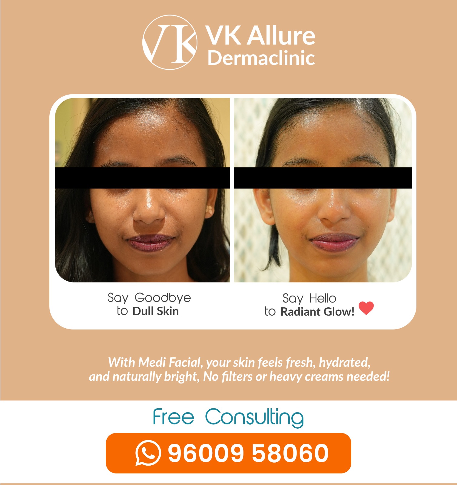 VK Allure Derma Clinic Facebook ad from Nov 25, 2025
