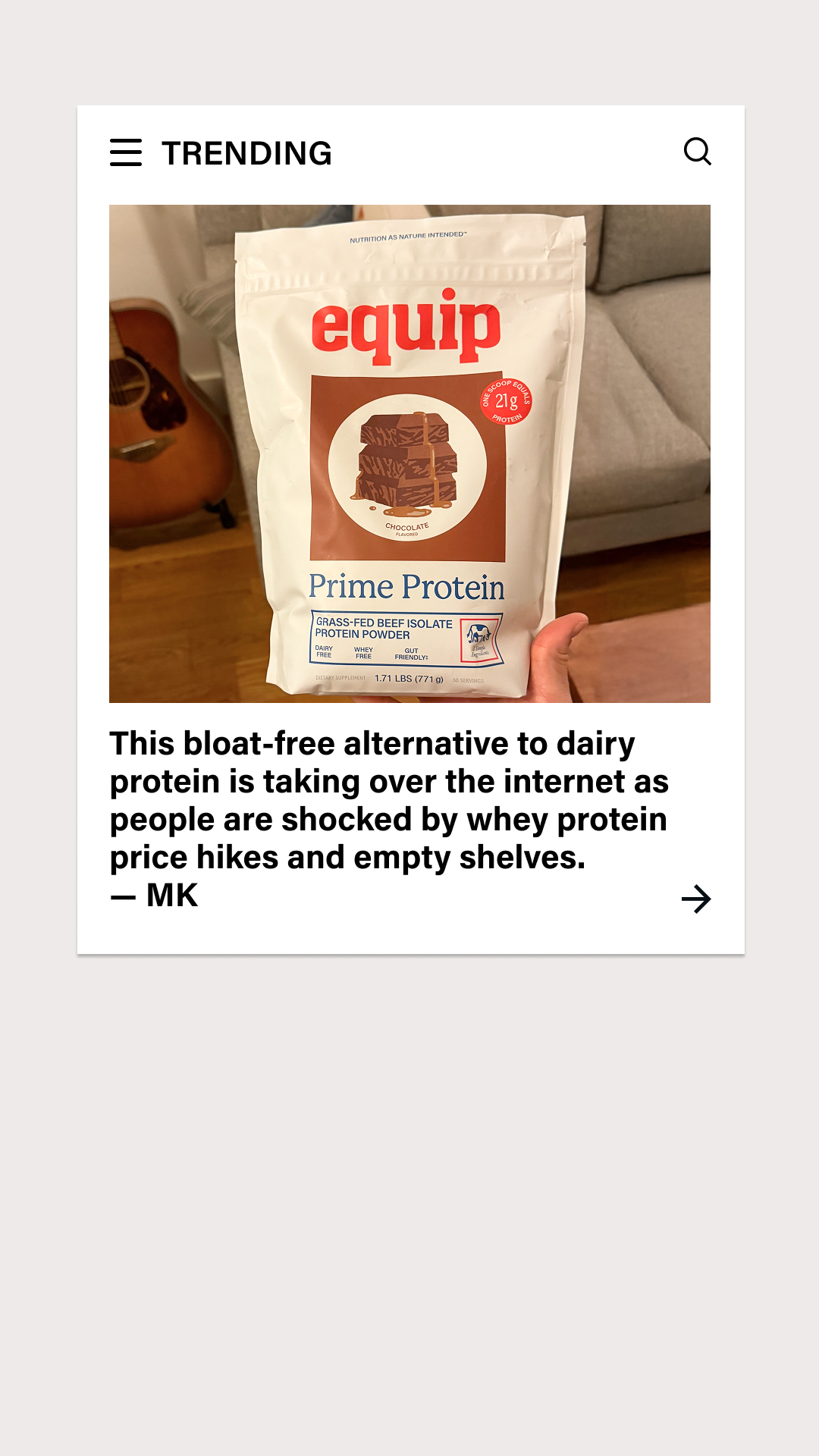 Equip Facebook ad