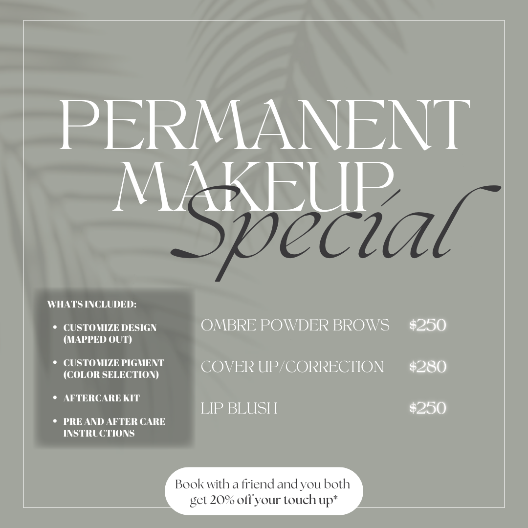 Pure Brow Ink Facebook ad: Refer & Save 20% on Touch-Ups!
